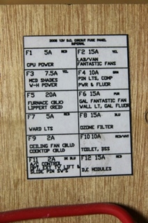 USED RV INTELLITEC FUSE PANEL FROM HOLIDAY RAMBLER IMPERIAL