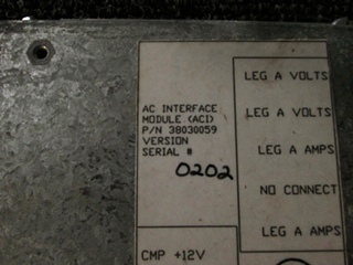 USED ALADDIN AC INTERFACE MODULE P/N 38030059 SN: 0202