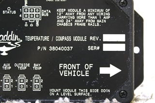 USED RV ALADDIN 38040037 TEMPERATURE / COMPASS MODULE FOR SALE