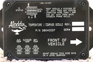 USED MOTORHOME ALADDIN TEMPERATURE / COMPASS MODULE 38040037 RV PARTS FOR SALE