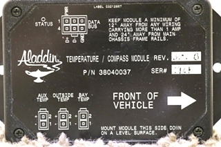 USED 38040037 RV ALADDIN TEMPERATURE / COMPASS MODULE MOTORHOME PARTS FOR SALE