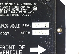 USED 38040037 RV ALADDIN TEMPERATURE / COMPASS MODULE MOTORHOME PARTS FOR SALE