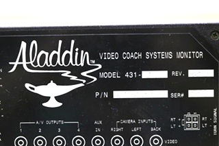 USED RV 38040109 ALADDIN VIDEO COACH SYSTEMS MONITOR MOTORHOME PARTS FOR SALE