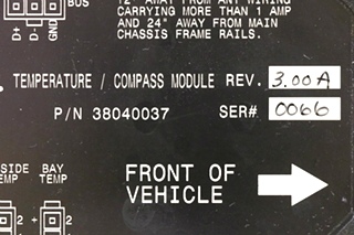 USED RV 38040037 TEMPERATURE / COMPASS MODULE ALADDIN RV PARTS FOR SALE