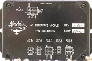 USED 38040035 ALADDIN SYSTEM AC INTERFACE MODULE MOTORHOME PARTS SALE