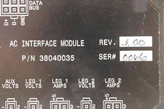 USED 38040035 ALADDIN SYSTEM AC INTERFACE MODULE MOTORHOME PARTS SALE