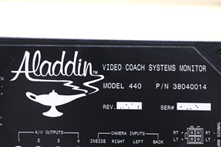 USED 38040014 ALADDIN VIDEO COACH SYSTEMS MONITOR MOTORHOME PARTS FOR SALE